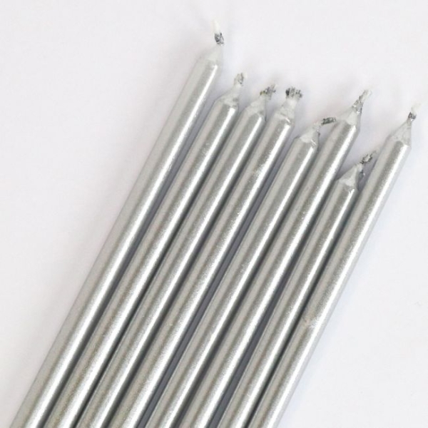 Extra Tall Candles - Silver